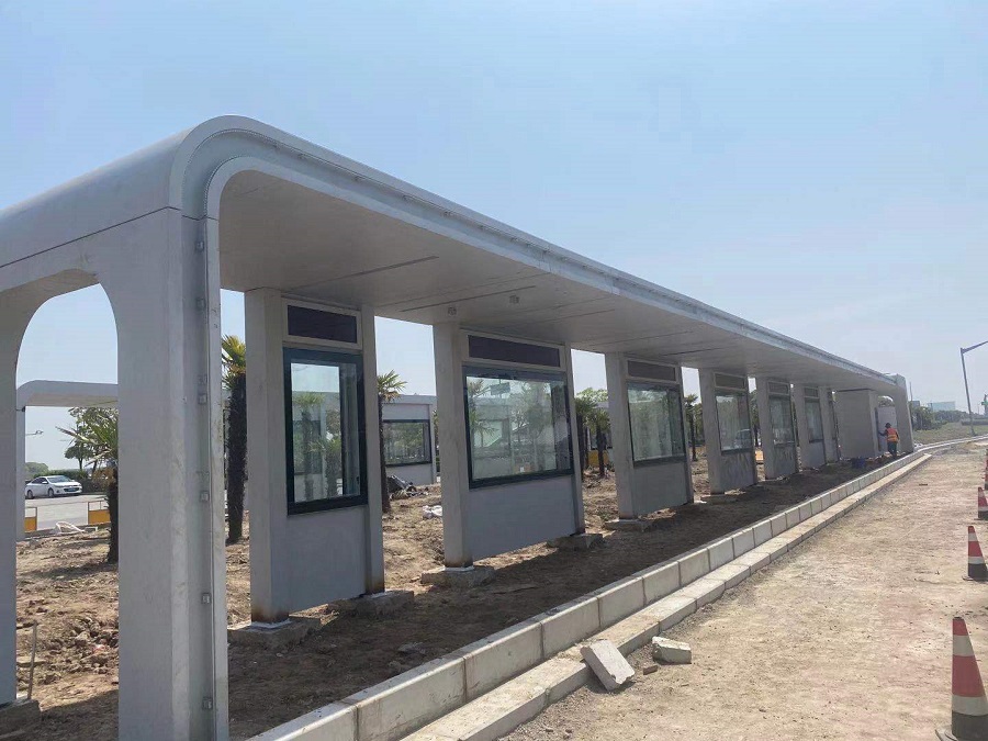 【美城街具】上海T1智能公交站臺(tái)擴(kuò)展服務(wù)線成功安裝實(shí)景